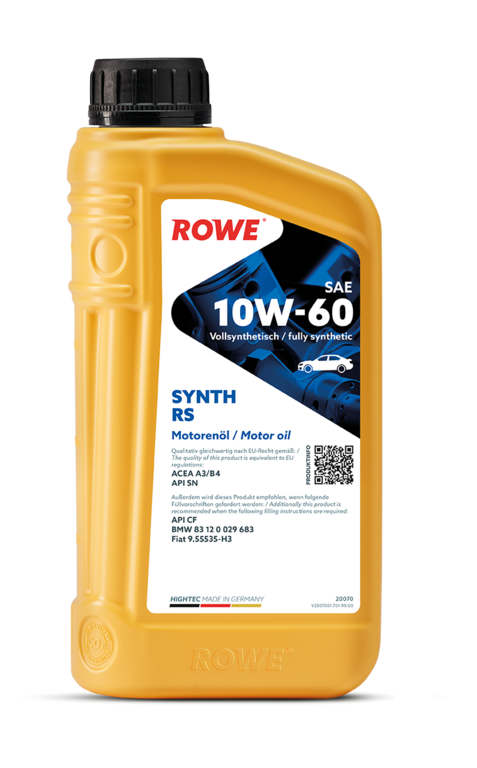 Motoröl ROWE HIGHTEC SYNTH RS SAE 10W-60  (div. Gebinde)