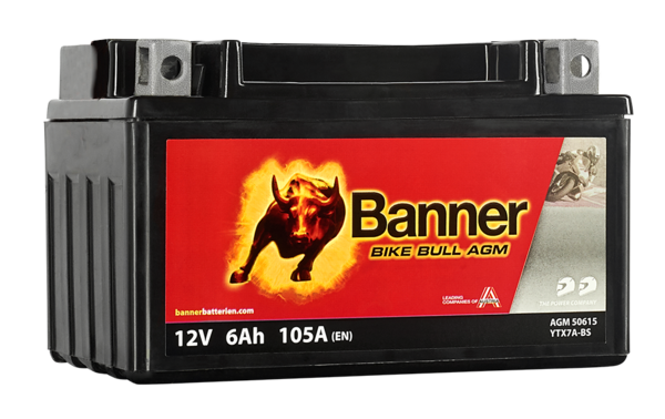 Motorrad Starter-Batterie Bike Bull AGM 506 15 YTX7A-BS