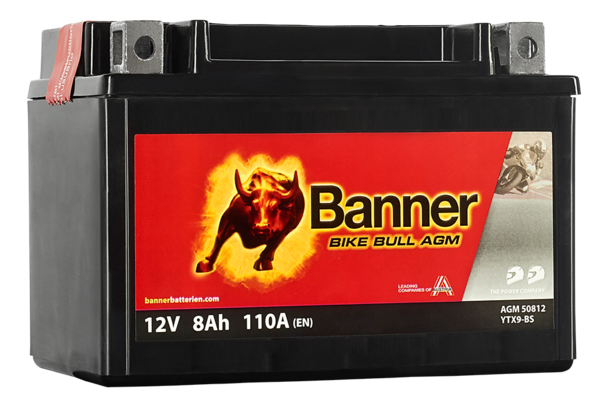 Motorrad Starter-Batterie Bike Bull AGM 508 12 YTX9-BS