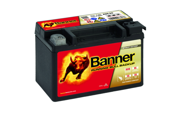 AGM BACKUP Batterie Banner Running Bull 509 00 AUX 09