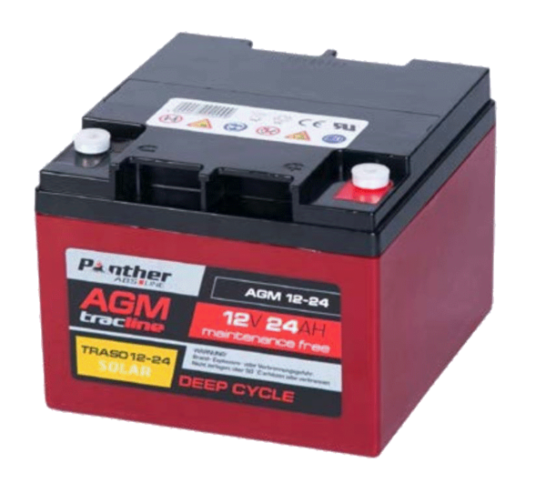 Panther Batterien tracline 12V 24Ah AGM Deep Cycle Solar