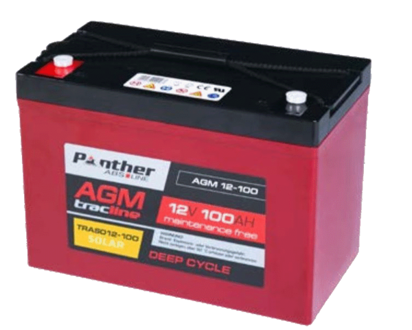 Panther Batterien tracline 12V 100Ah AGM Deep Cycle Solar