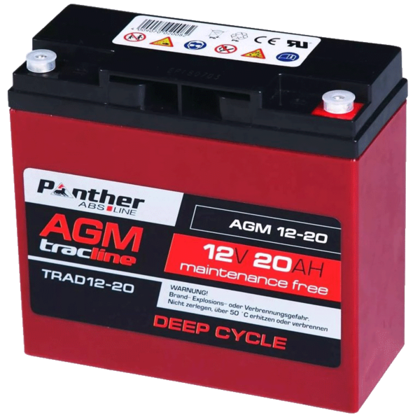 Panther Batterien tracline 12V 20Ah AGM Deep Cycle Traction