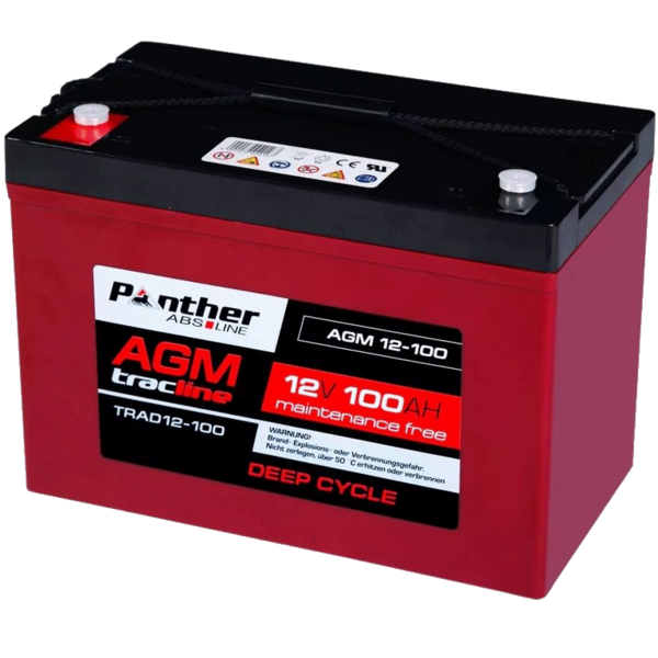 Panther Batterien tracline 12V 100Ah AGM Deep Cycle Traction