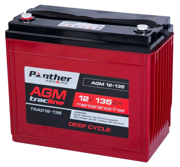 Panther Batterien tracline 12V 135Ah AGM Deep Cycle Traction