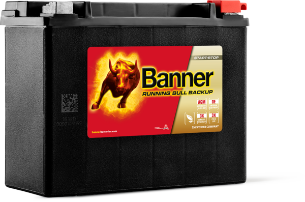 AGM BACKUP Batterie Banner Running Bull 518 01 AUX 18L